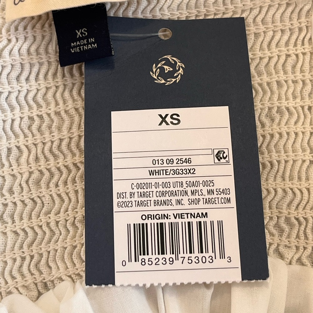 Universal Thread Linen Blend Lined White Midi Dre… - image 5